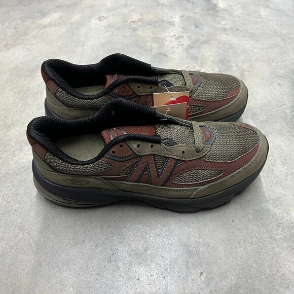 New Balance 990V6 Men's Dark Camo Rich Oak Black Cement U990CA6 - New - Picture 3 of 6